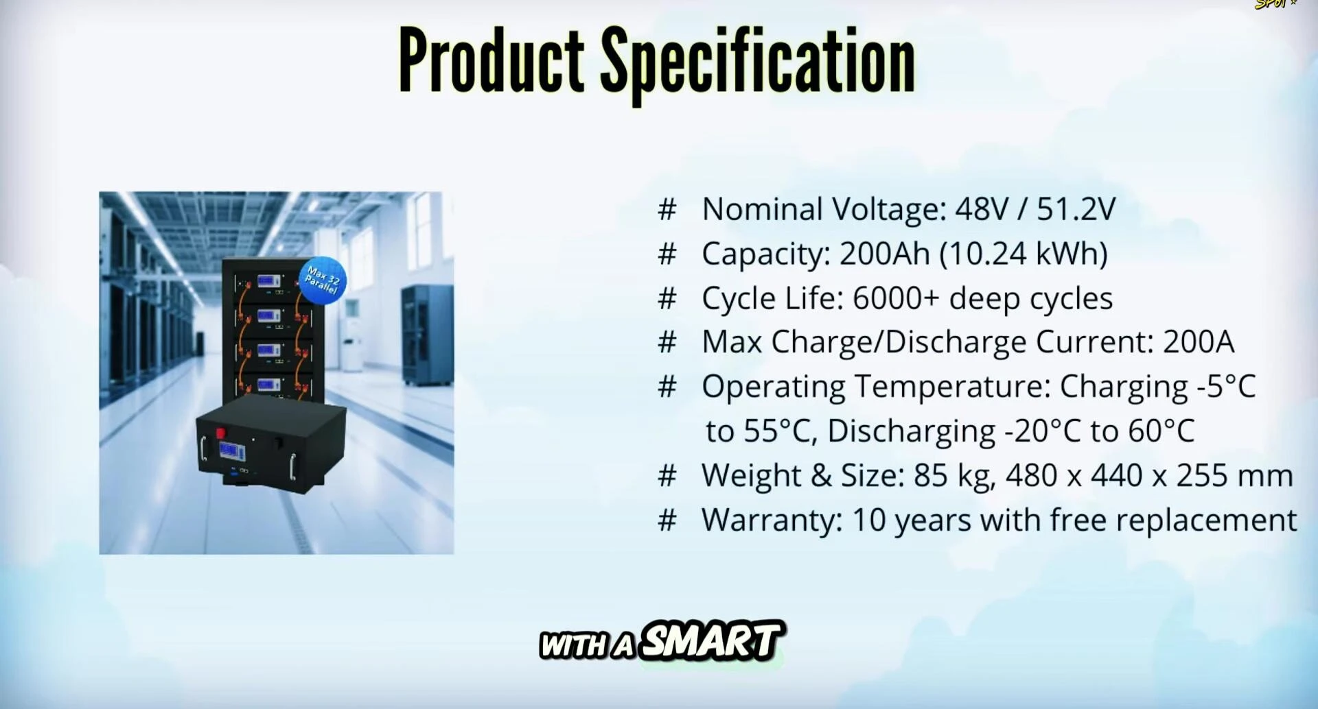 Highlighting the smart BMS and communication capabilities