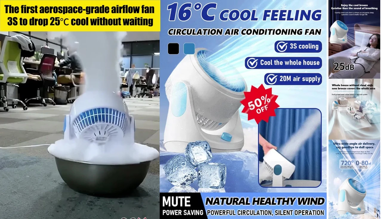 Illustrating the quiet operation of the fan