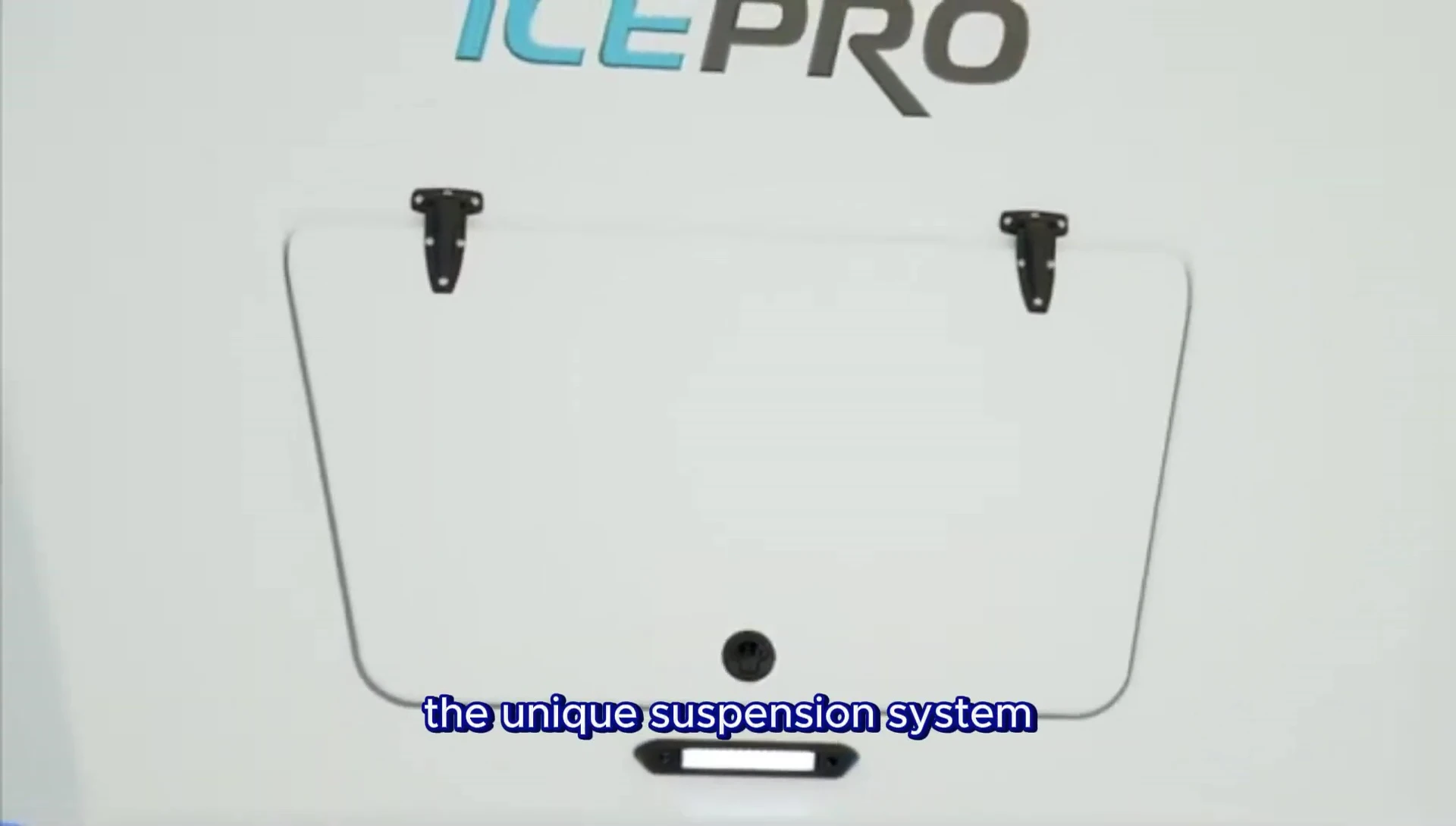 The Vice Pro Trailer's suspension system lowered to ice level.