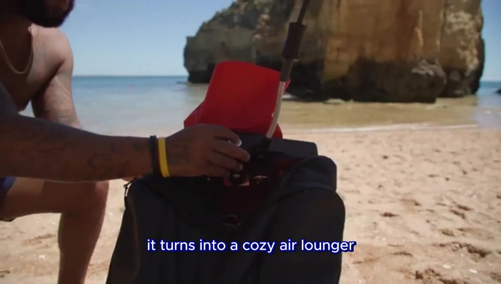 Oasis Go inflated as an air lounger.