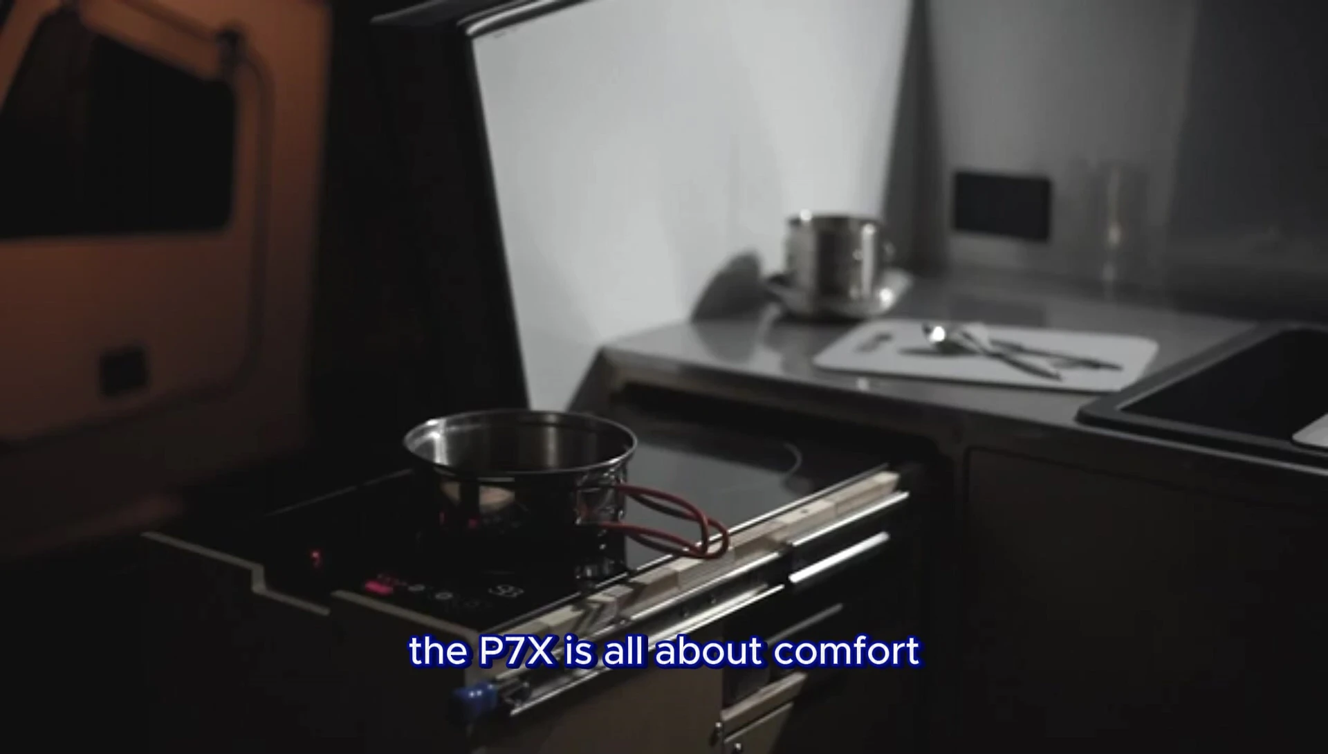 Interior of the Polydrops P17X Explore, highlighting its comfortable features.