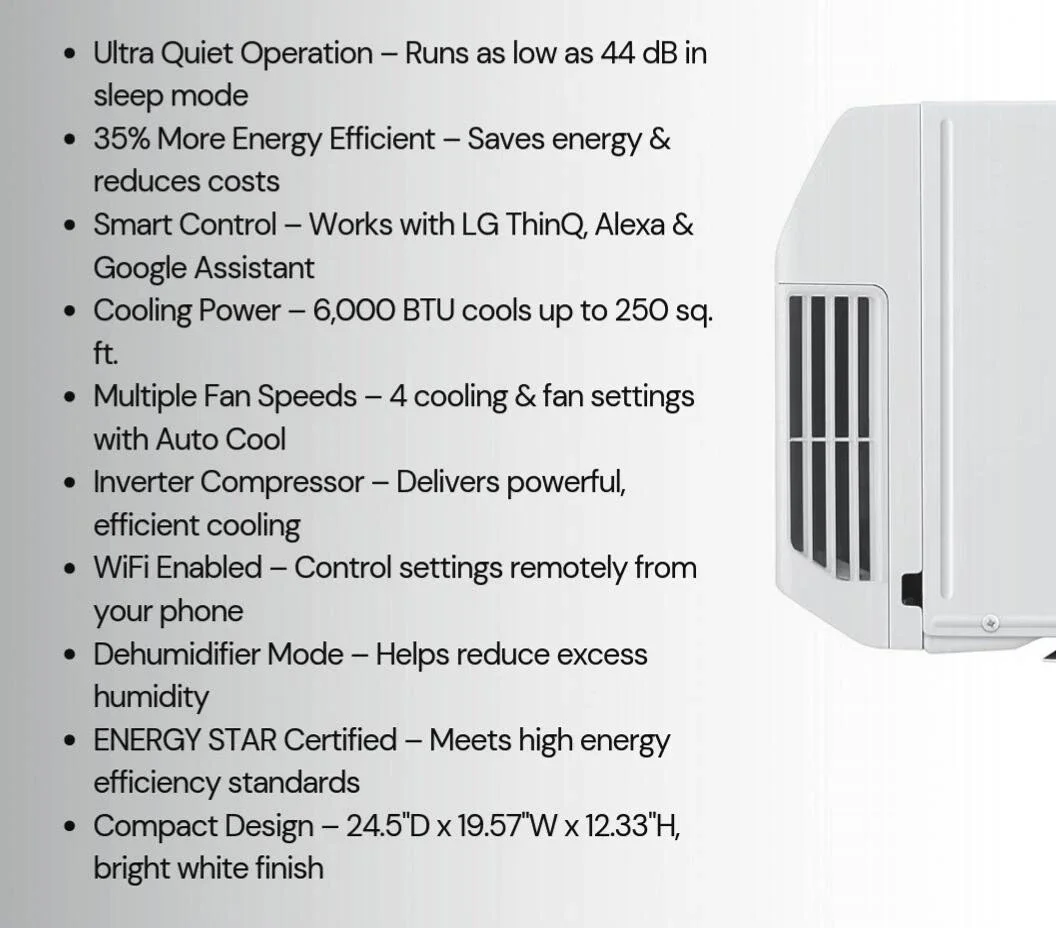 LG 6000 BTU Dual Inverter Smart Window AC: A Comprehensive Review