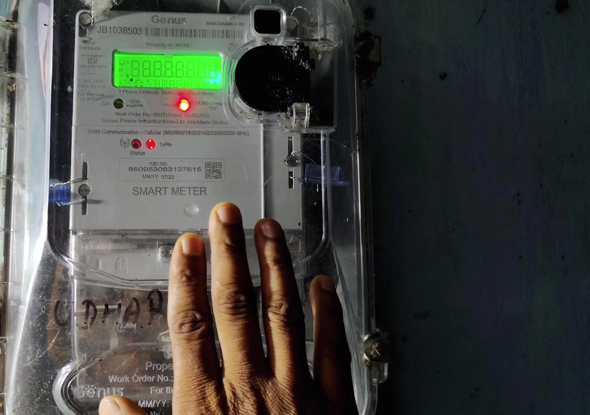A person checking their energy consumption data online through a smart meter portal