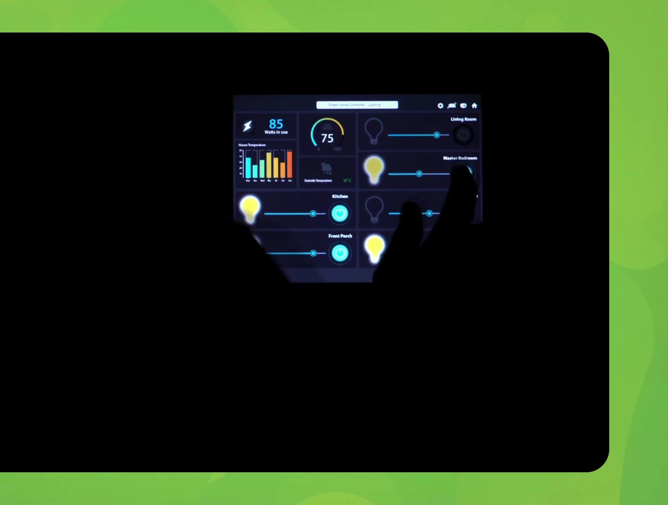 Screenshot showing a smart thermostat interface, adjusting heat pump settings based on electricity prices and grid demand