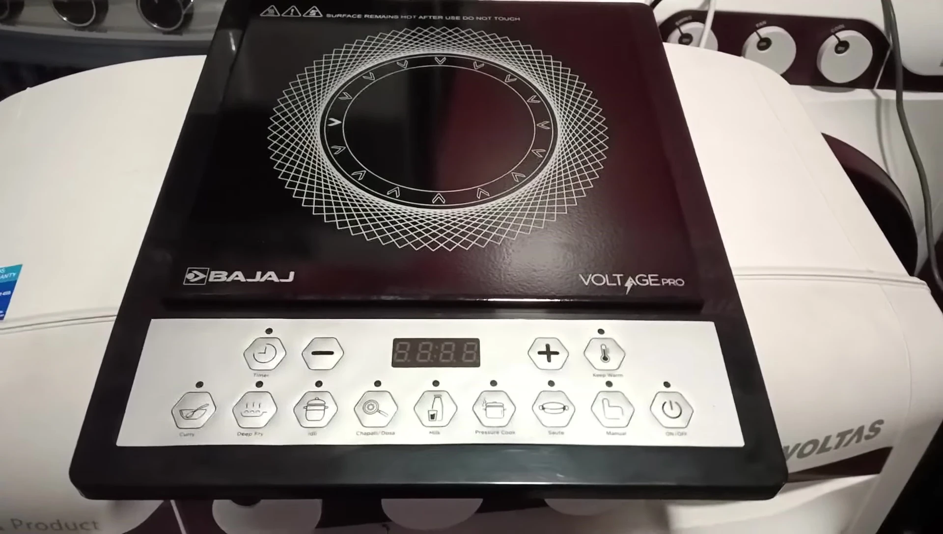 Induction cooktop heating test