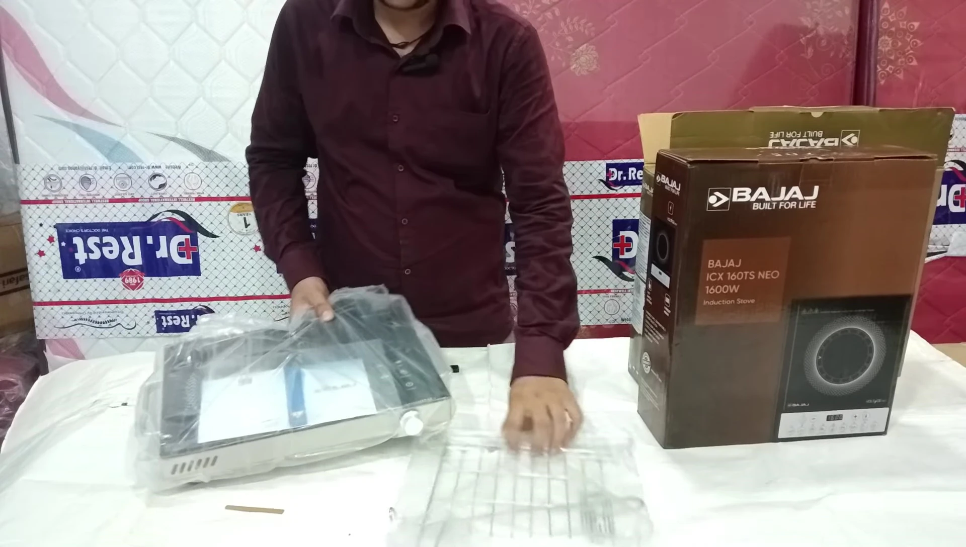 Bajaj Infrared cooktop's unique design and touch panel