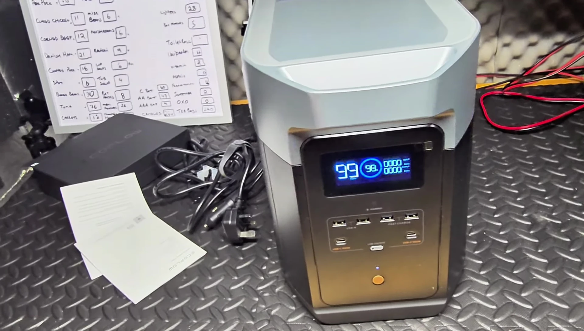 Close-up of the Delta 2 Max's display screen