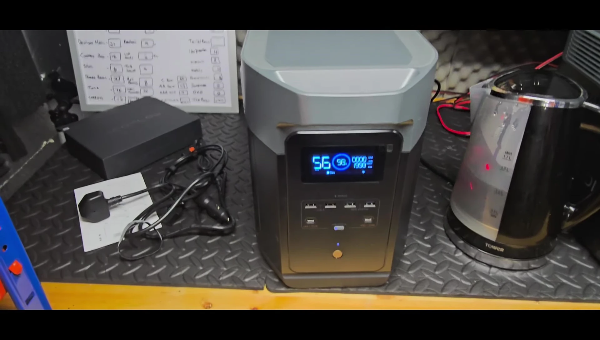 The kettle plugged into the Delta 2 Max