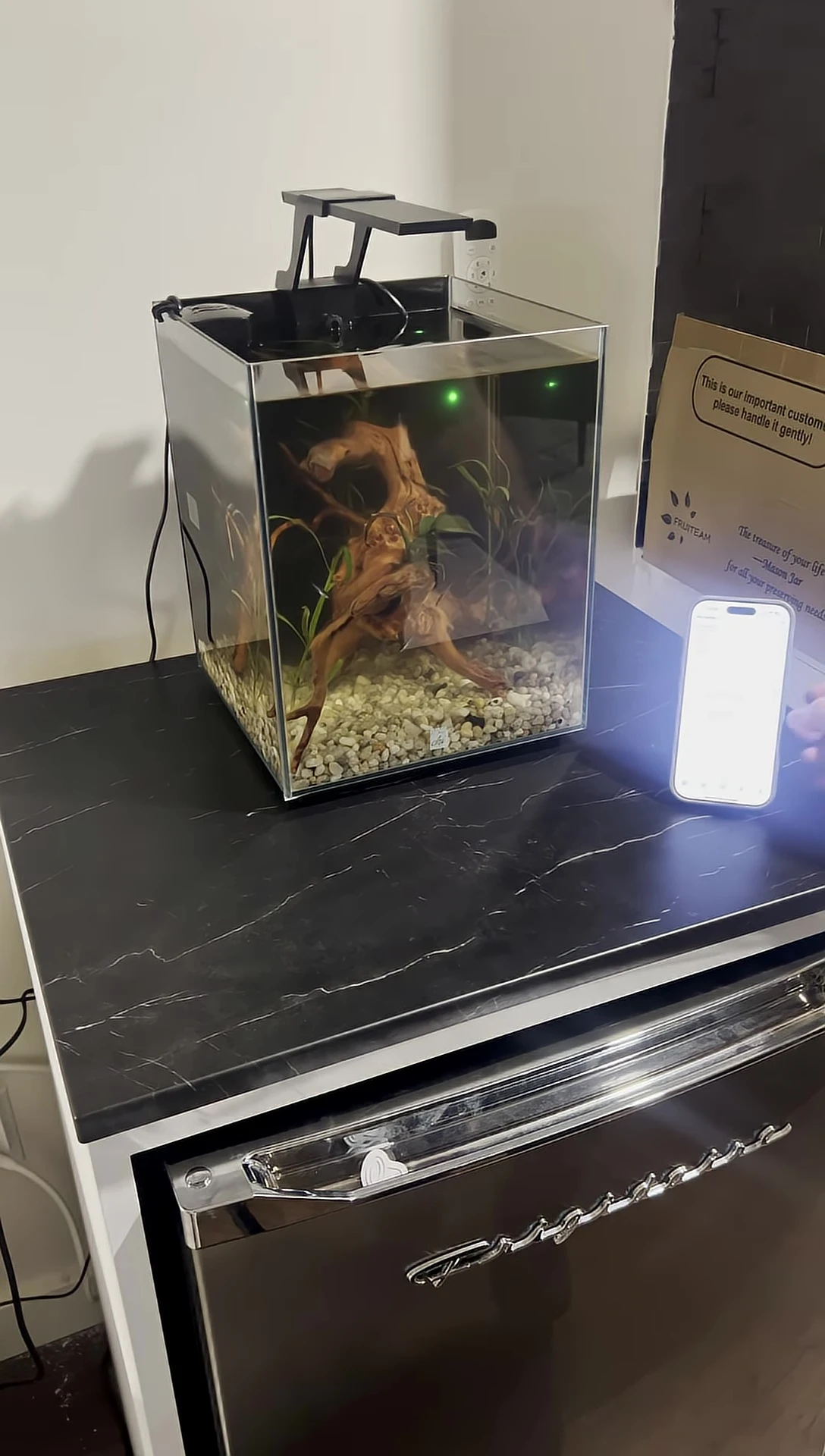 The Smart Strip powering the aquarium