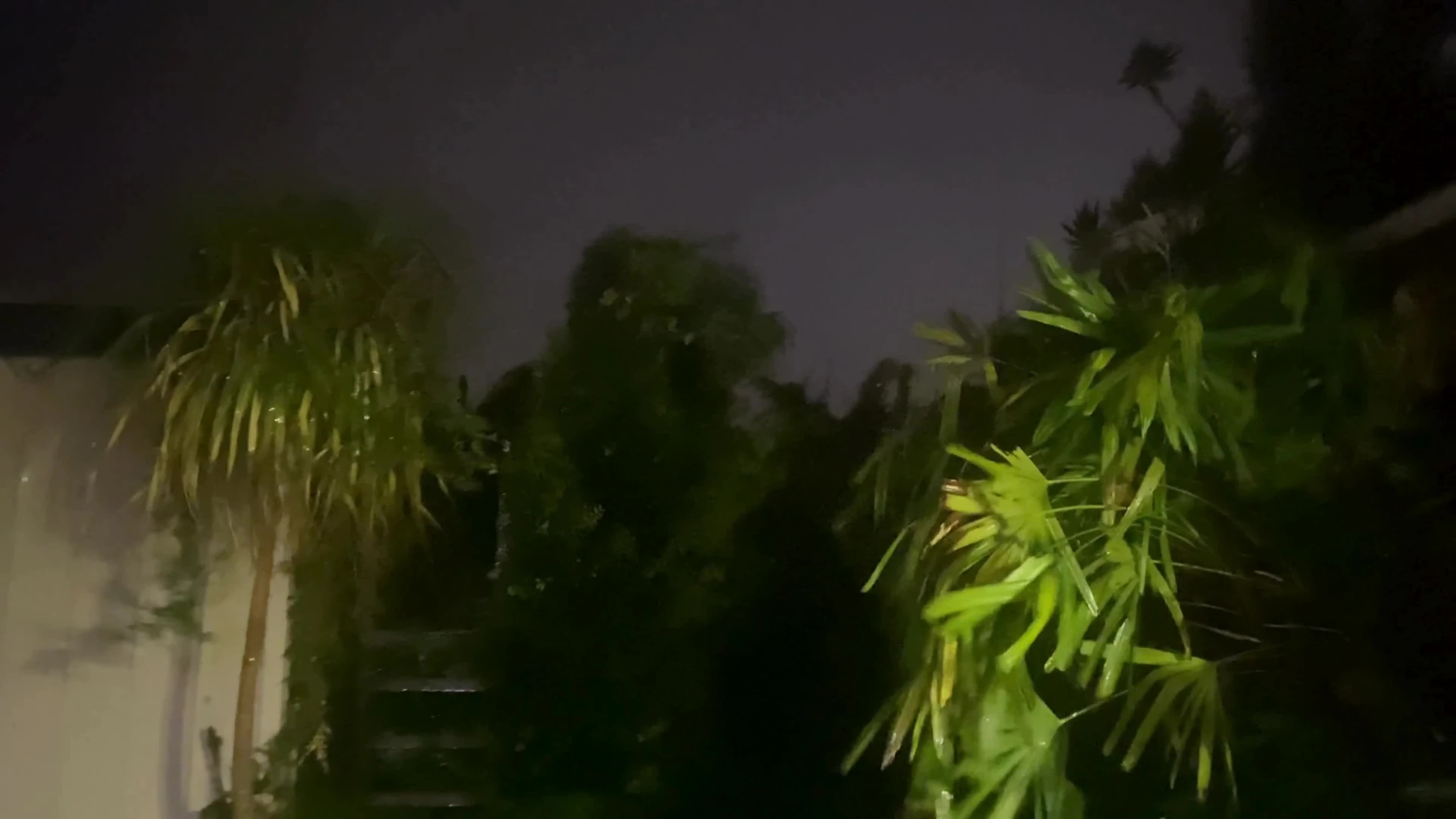 Strong winds during the cyclone.